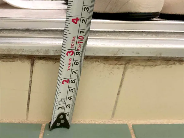 新発田市S様邸お風呂リフォーム前_段差