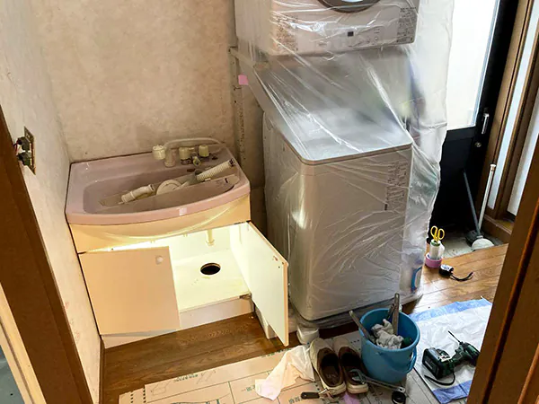 新潟市北区N様邸洗面台リフォーム前_