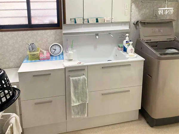 聖籠町N様邸洗面台リフォーム後