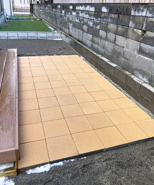 新潟市東区M様邸外構リフォーム中_インターロッキング